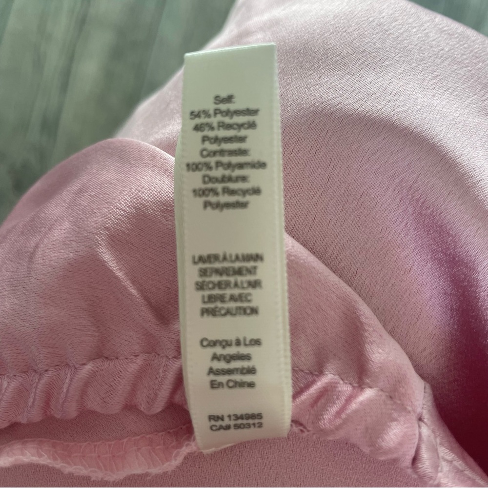 New! For Love and Lemons pink satin cutout slip dress nightie pink 15323 - Picture 10 of 14